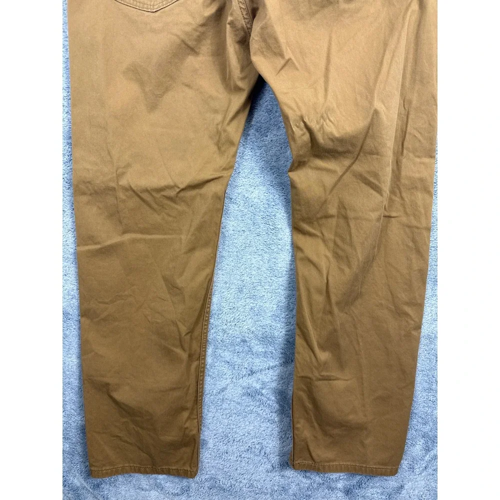 Levis‎ 505 Regular Fit Pants Mens 38x32 Brown Straight Leg Twill Trousers 9388